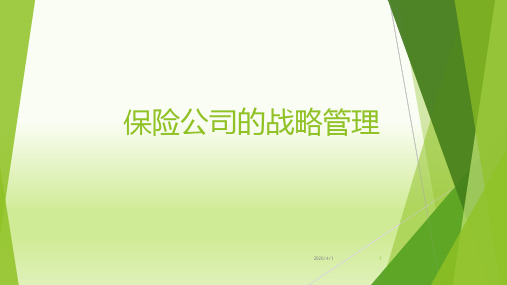 保险公司的战略管理---副本 PPT课件