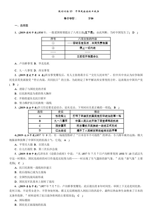 2020年 中考特训方案 历史考点精讲 (49)