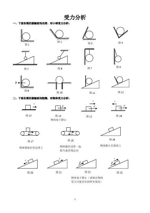 (完整版)史上最全受力分析图组(含答案)