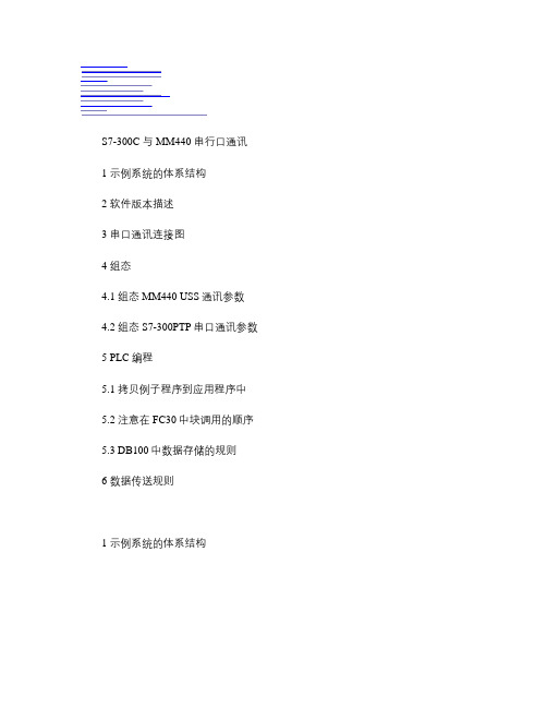 西门子S7-300C 与MM440 串行口通讯.