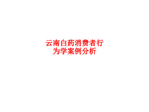 [课件]云南白药消费者行为学案例分析PPT