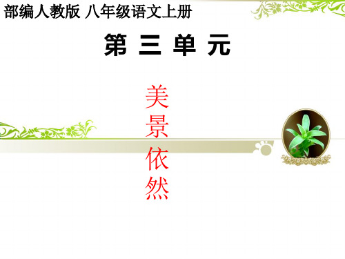 部编人教版 八年级语文上册第三单元