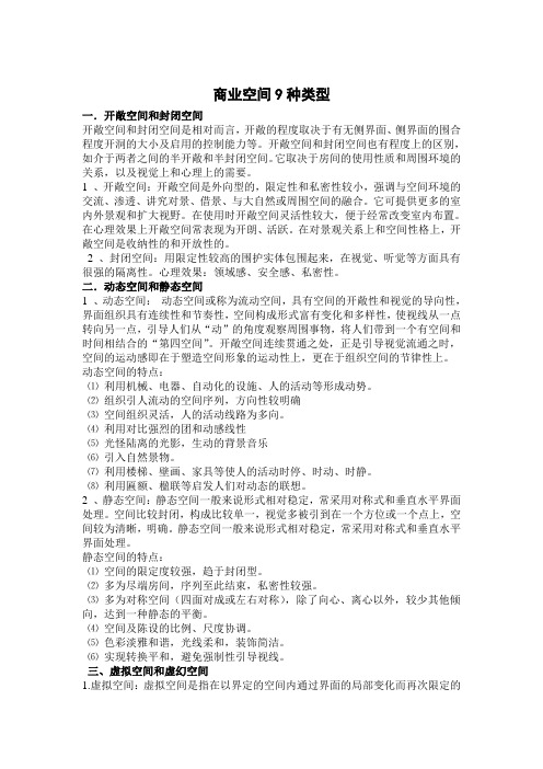 (完整版)商业空间9种类型