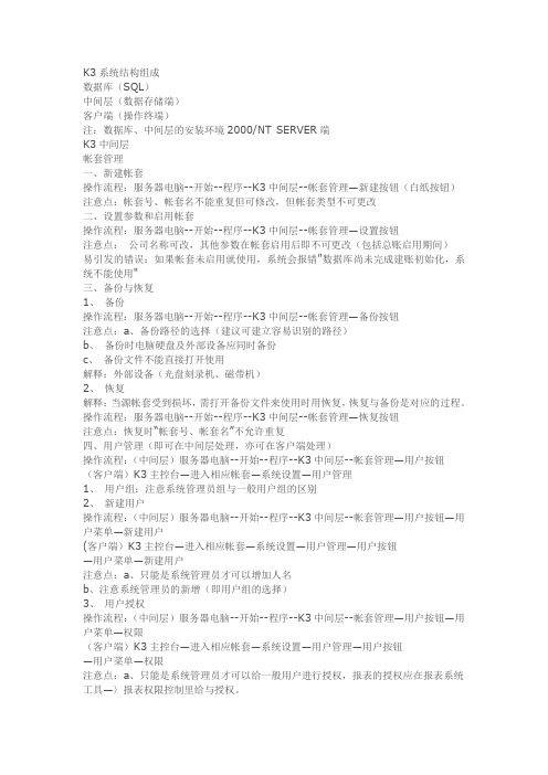 K3系统结构组成资料