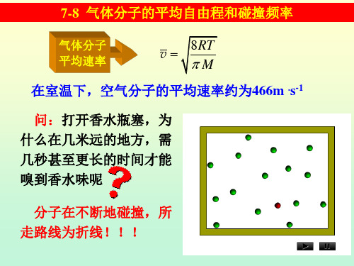 理想气体的平均自由程和碰撞频率