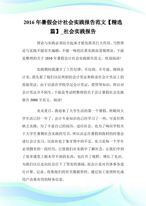 2016年暑假会计社会实践报告范文【精选篇】_社会实践报告_范文大全.doc