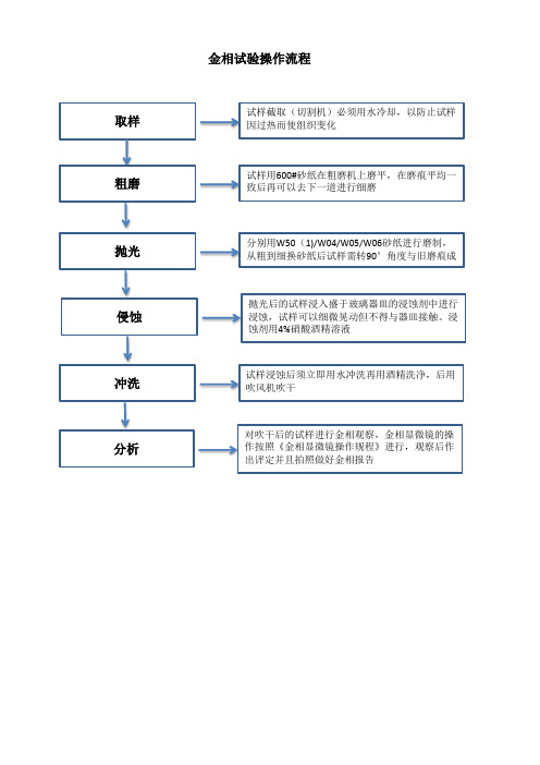 金相试验操作流程