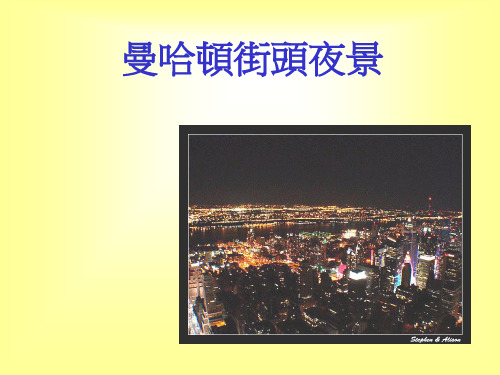 浙教版语文七年级下《曼哈顿街头夜景》ppt课件1