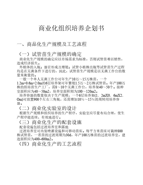 商业化组织培养企划书