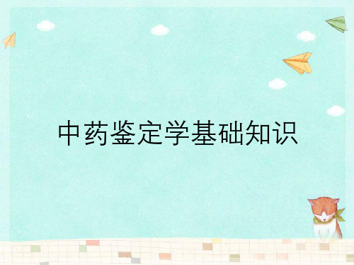 中药鉴定学基础知识