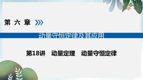 高考物理大一轮复习第六章动量守恒定律及其应用第18讲动量定理动量守恒定律课件