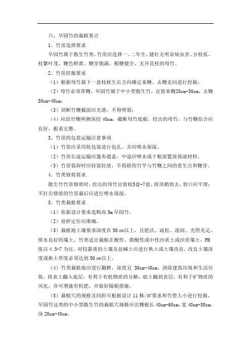 早园竹栽植要点