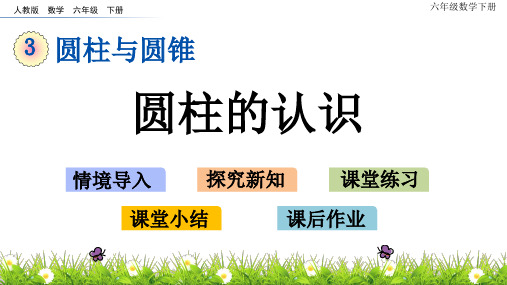 【精品课件】人教版数学六年级下册3.1 圆柱的认识