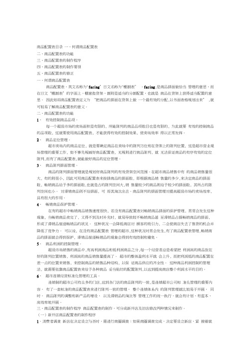 超市商品配置
