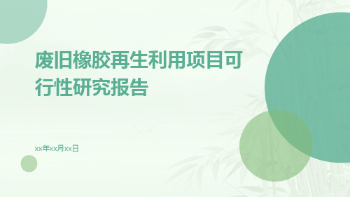 废旧橡胶再生利用项目可行性研究报告