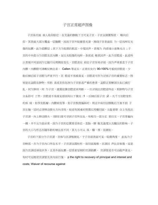 子宫正常超声图像