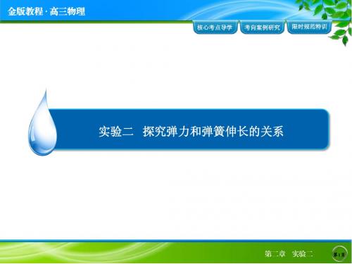 2014金版教程物理大一轮复习(必修部分)实验2