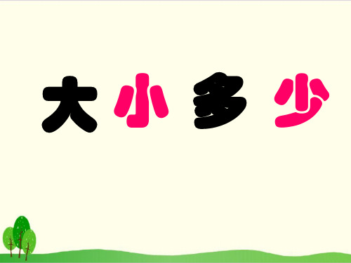 部编教材一年级上册语文《大小多少》精品PPT