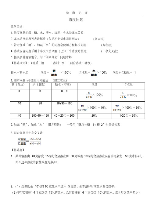 学而思小升初浓度问题.pdf