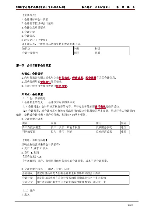 企业财务会计概论