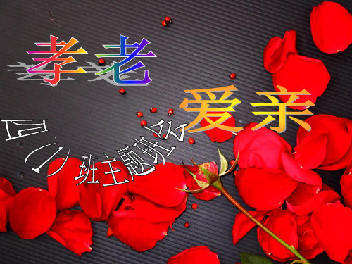 孝老爱亲主题班会ppt课件