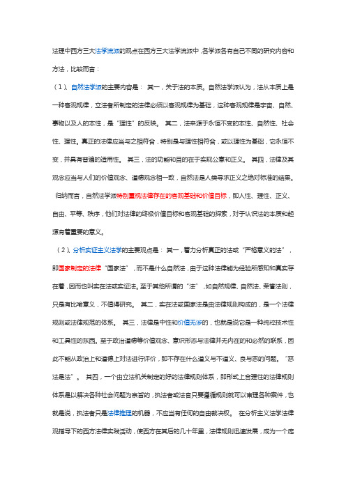 西方三大法学流派(20C)