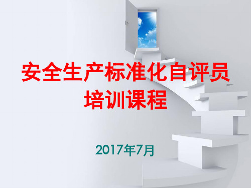 安全生产标准化自评员培训课程(ppt 48页)