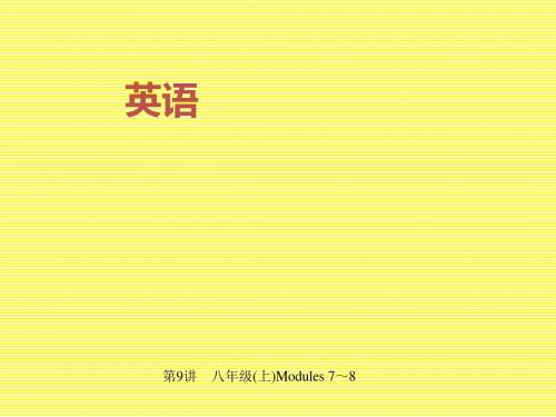 2017名师中考面对面(外研版)英语(浙江金华地区)课件第9讲八年级(上)Modules7～8