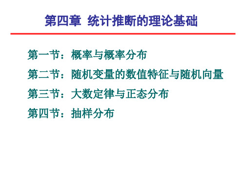 统计学-第四章-统计推断的理论基础