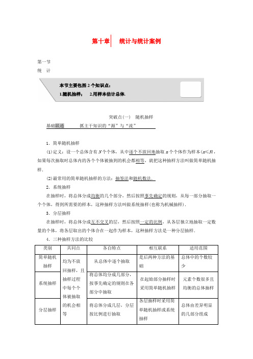 2018版高考数学复习统计与统计案例教师用书理