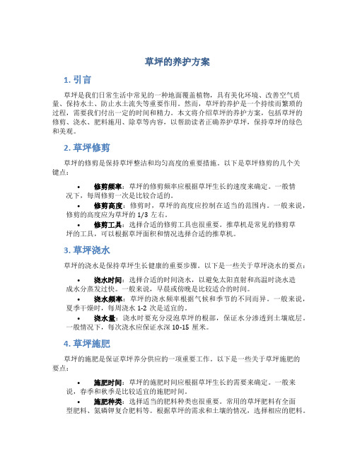 草坪的养护方案