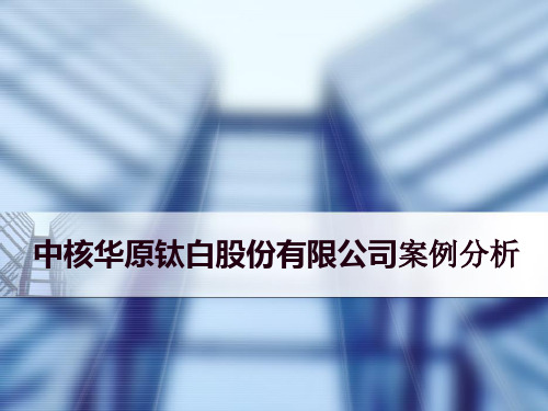中核华原钛白股份有限公司案例分析
