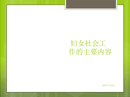 妇女社会工作的主要内容ppt课件