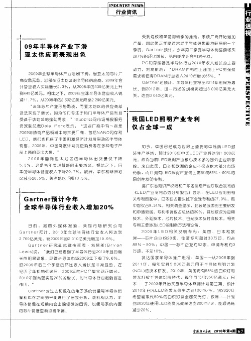 我国LED照明产业专利仅占全球一成