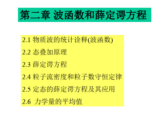 第二章 波函数