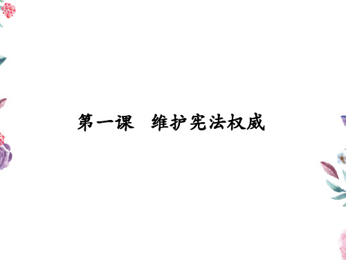 人教版八年级道德与法治第一课维护宪法权威 (共28张PPT)