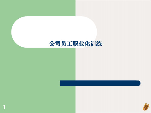 公司员工职业化训练教材PPT公开课(79页)