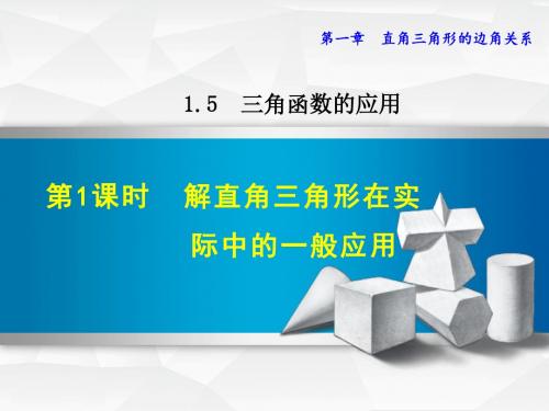 ()北师大版九年级数学下册授课课件 1.5.1  解直角三角