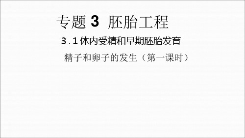 人教版生物选修331 体内受精和早期胚胎发育 课件共27张