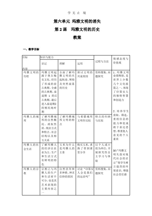 人教版历史选修5-6-2《玛雅文明的历史》word教案.pptx