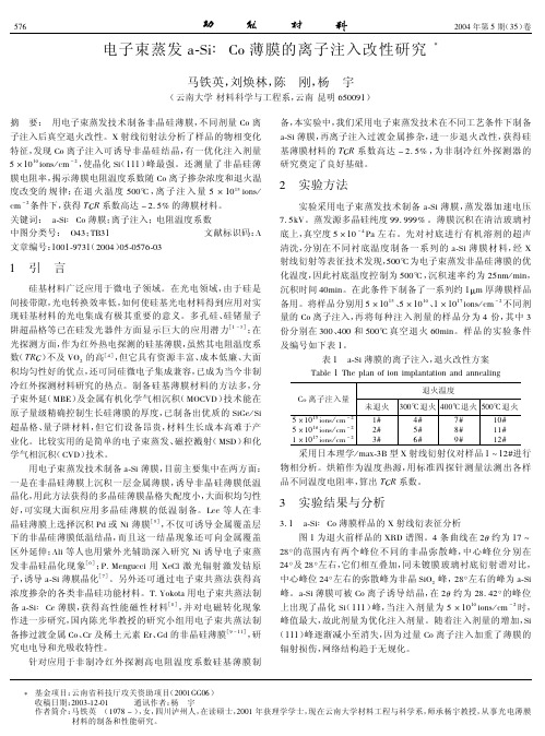 Co薄膜的离子注入改性研究