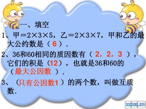 最大公因数练习题