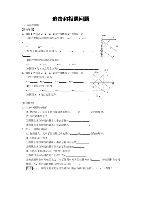 高中物理追击和相遇问题的运用与例解