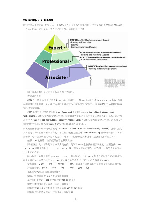 CCNA系列教程第一部分