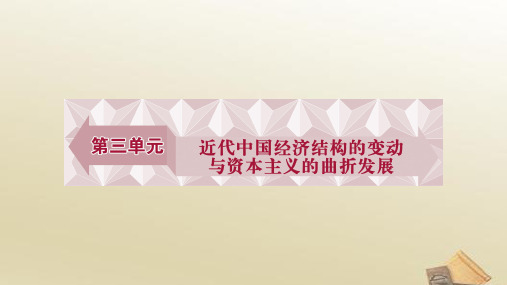 高中历史人教版必修2 第三单元第9课 近代中国经济结构的变动 课件(共19张PPT)