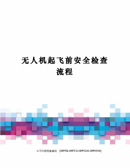 无人机起飞前安全检查流程终审稿)