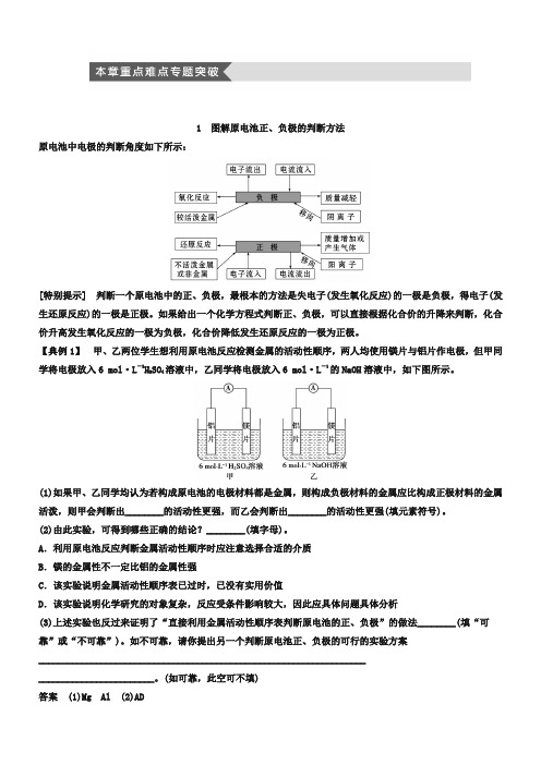 (人教版)化学选修四：第4章《电化学基础》专题突破(1)及答案
