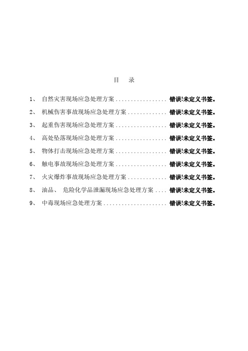 选矿厂现场应急处置方案安全标准化样本