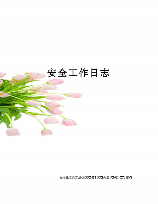安全工作日志