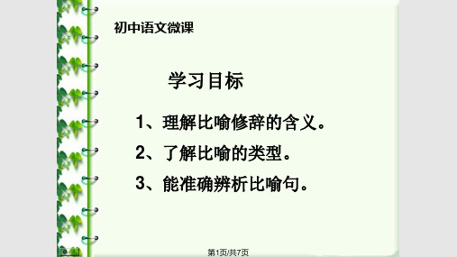 微课比喻修辞PPT课件